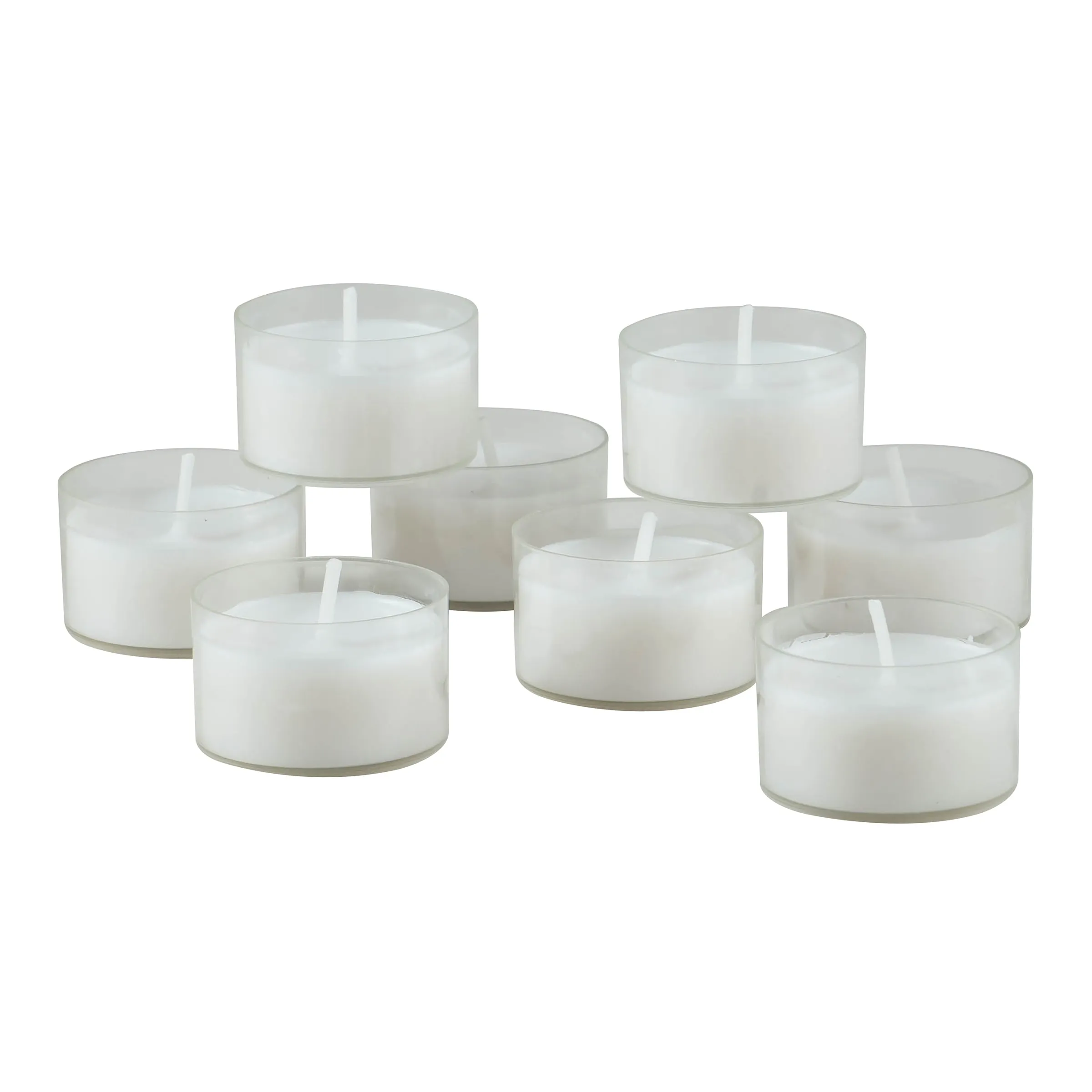 cozy Stonebriar Unscented Long Burning Clear Cup Tealight Candles with 6-7 Hour Burn Time, 192 PK, White 48