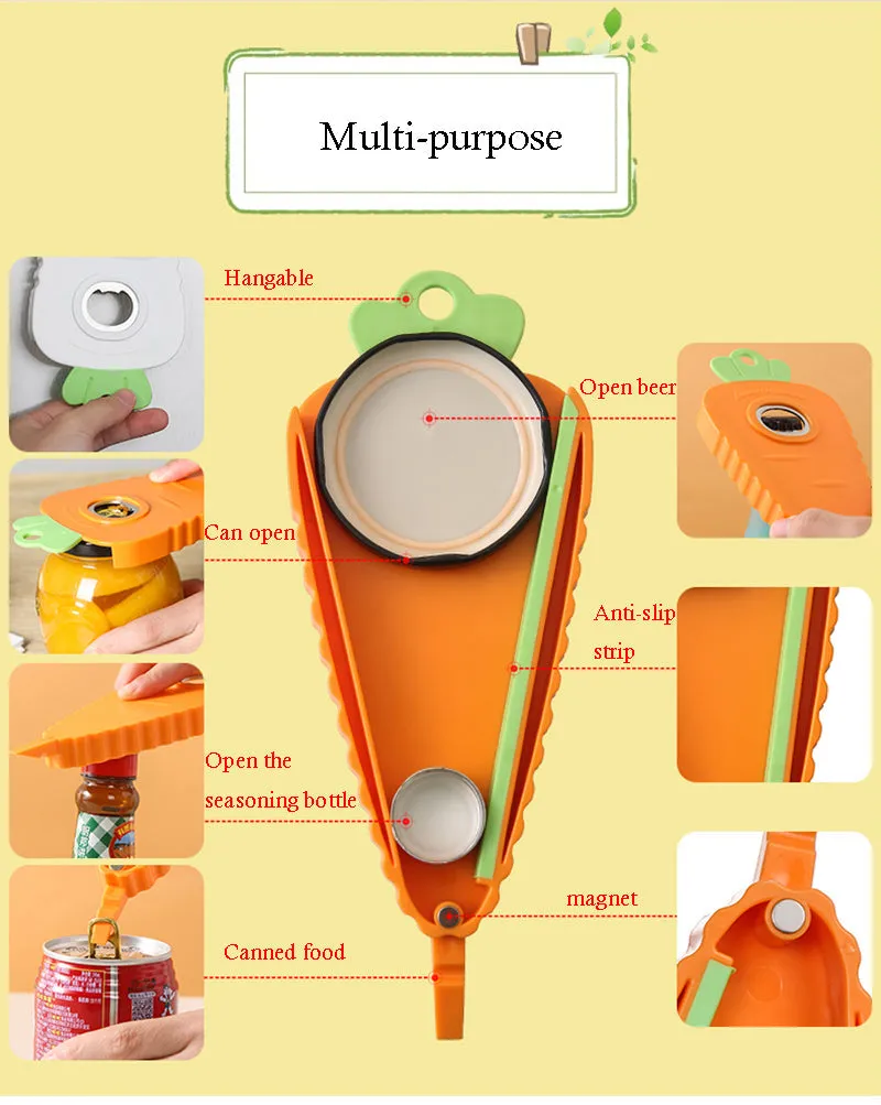 Creative Carrot Style Multi-functional Jar Opener - Jennyhome