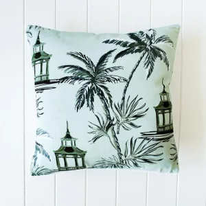 CU711 Rayell Outdoor Cushion Oriental Palm Oasis Sage