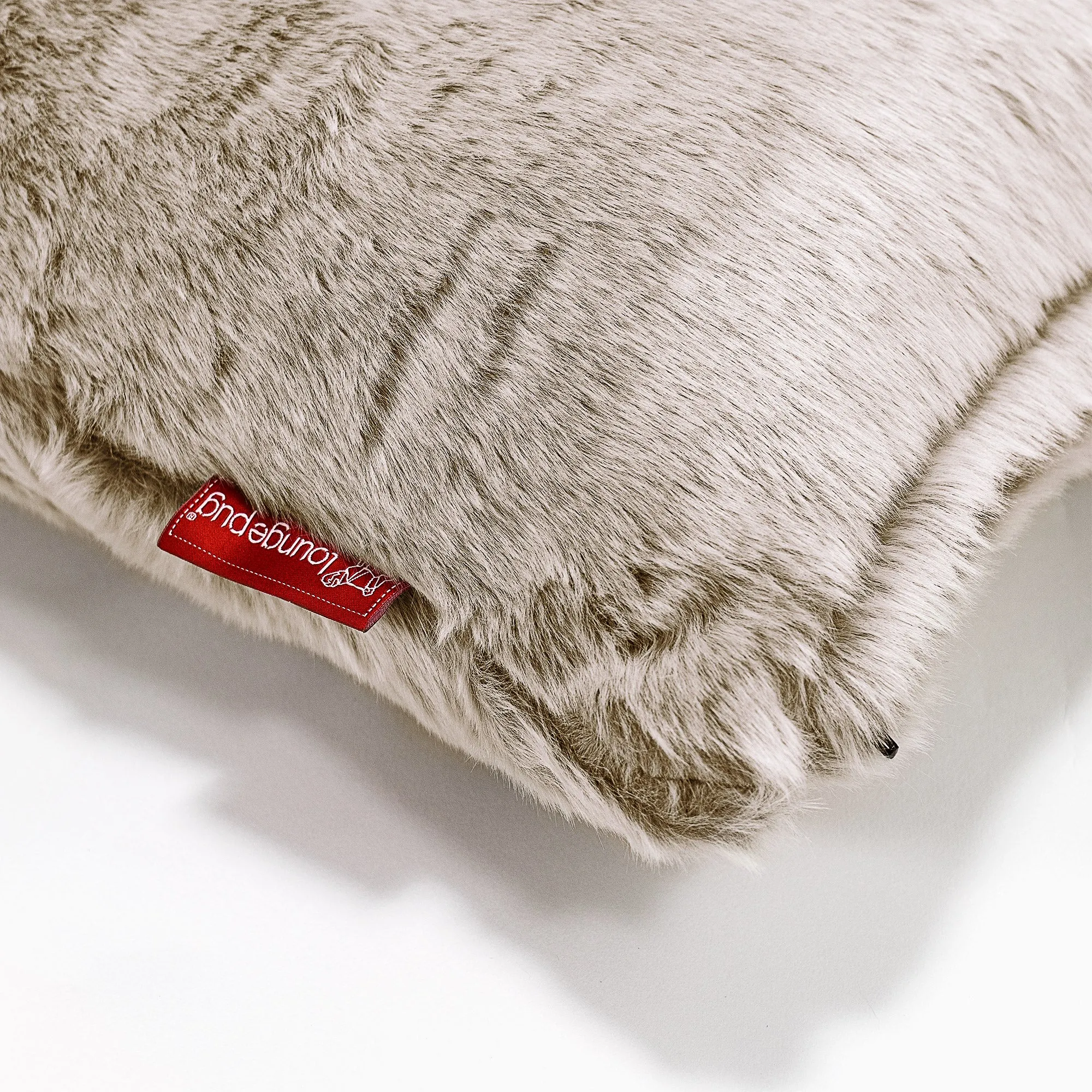 Decorative Cushion Cover 47 x 47cm - Fluffy Faux Fur Rabbit Golden Brown