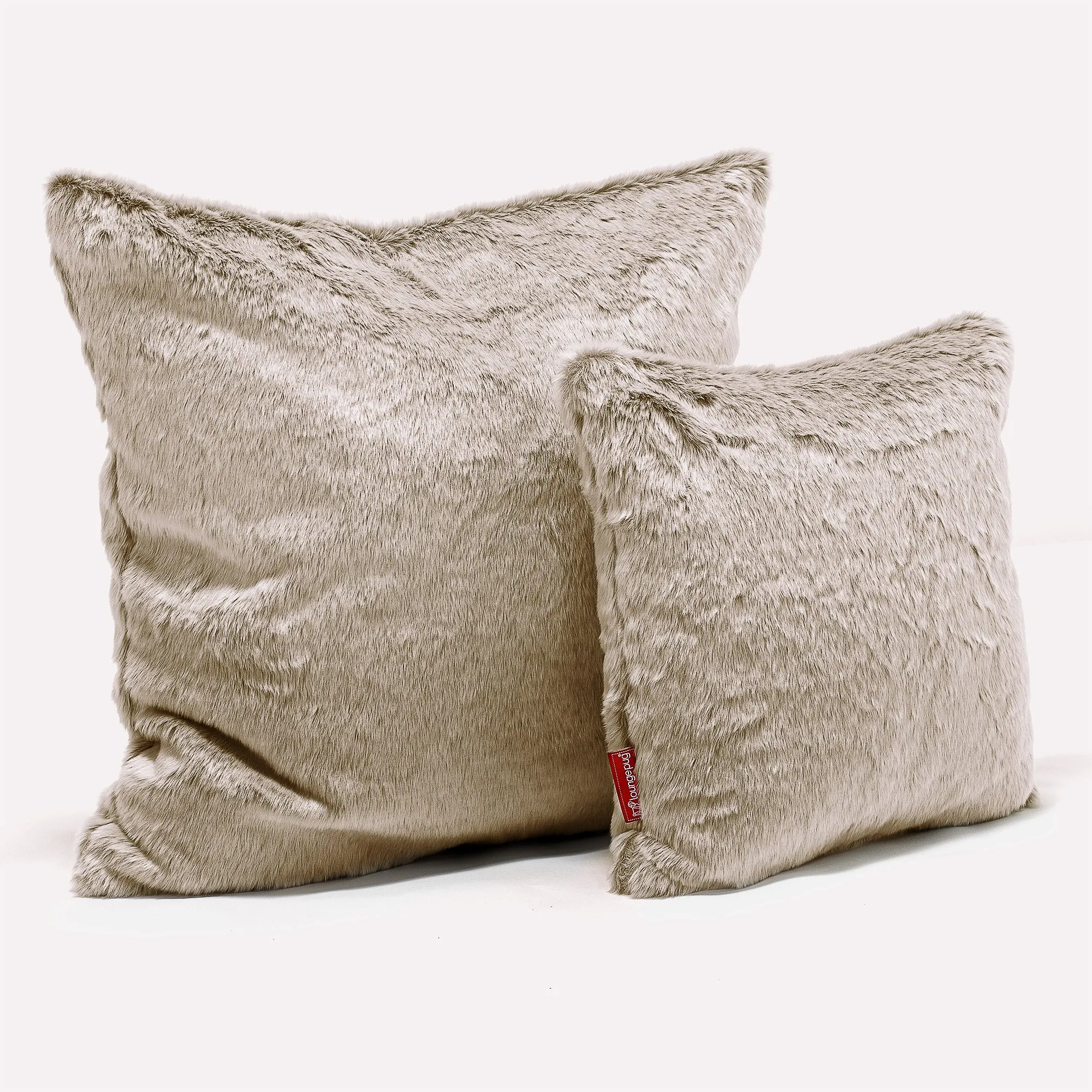 Decorative Cushion Cover 47 x 47cm - Fluffy Faux Fur Rabbit Golden Brown