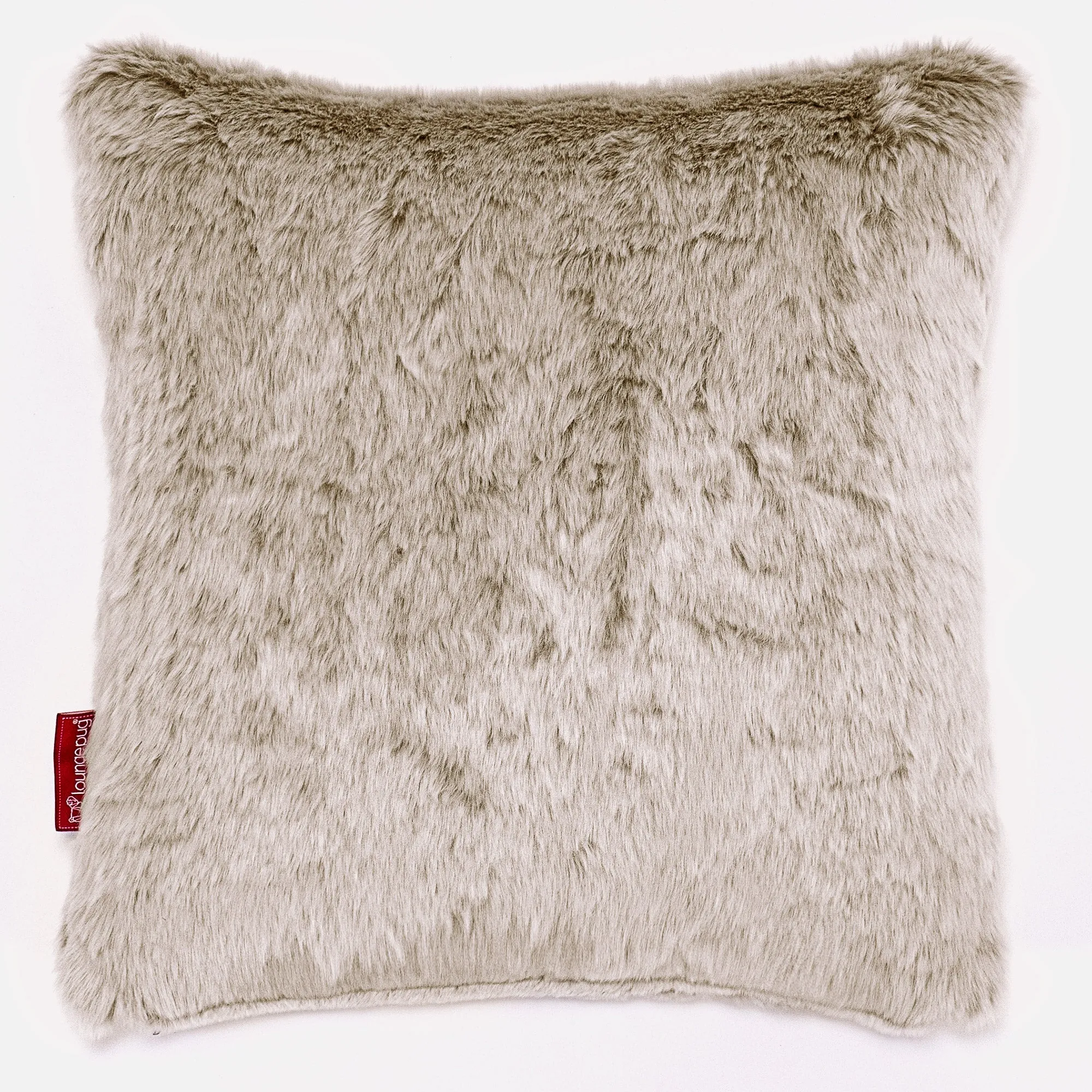 Decorative Cushion Cover 47 x 47cm - Fluffy Faux Fur Rabbit Golden Brown