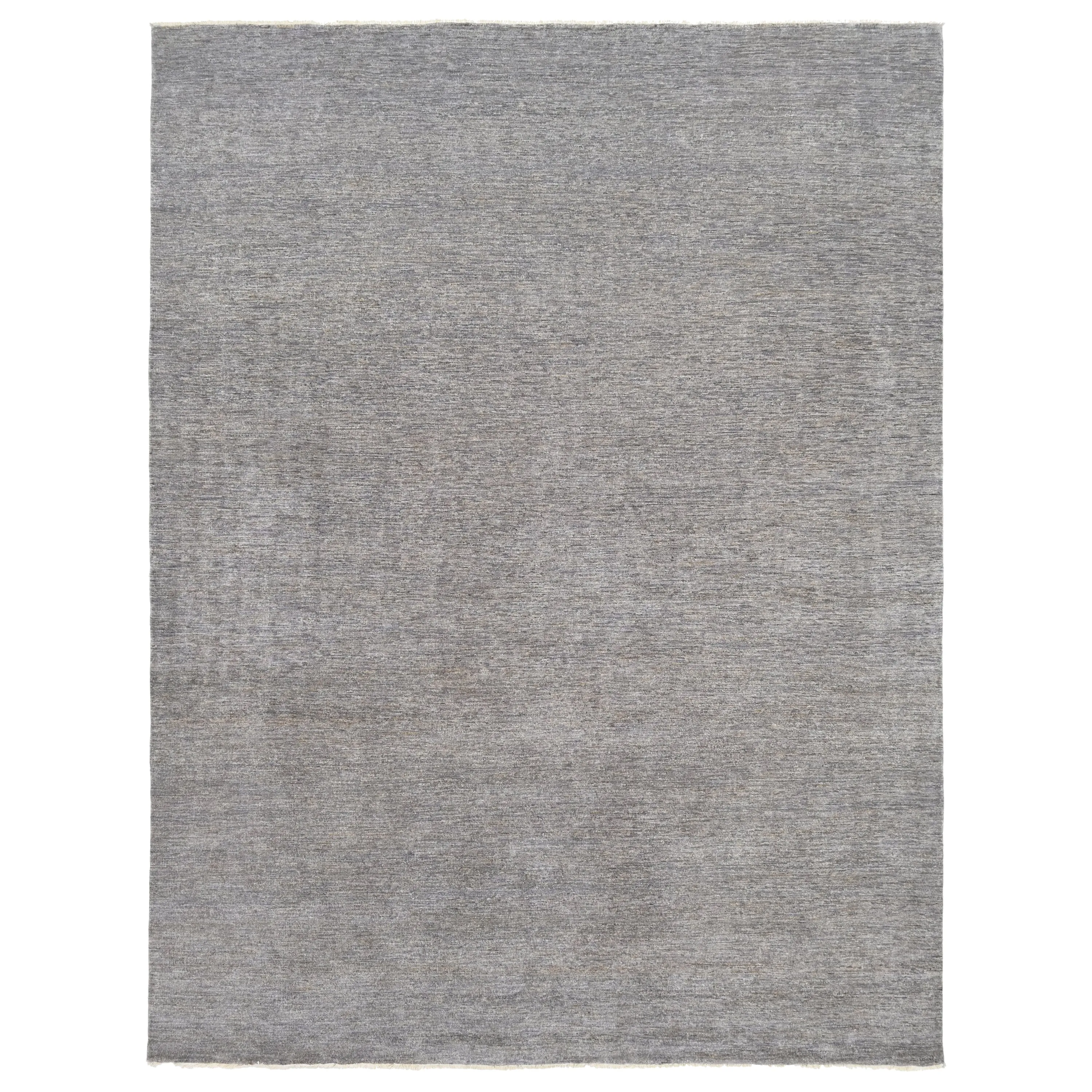 Distressed Solid Wool Area Rug - 9' x 12'