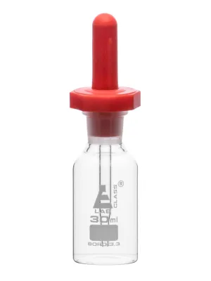 Dropping Bottle, 30ml (1oz) - Eye Dropper Pipette - Borosilicate 3.3 Glass