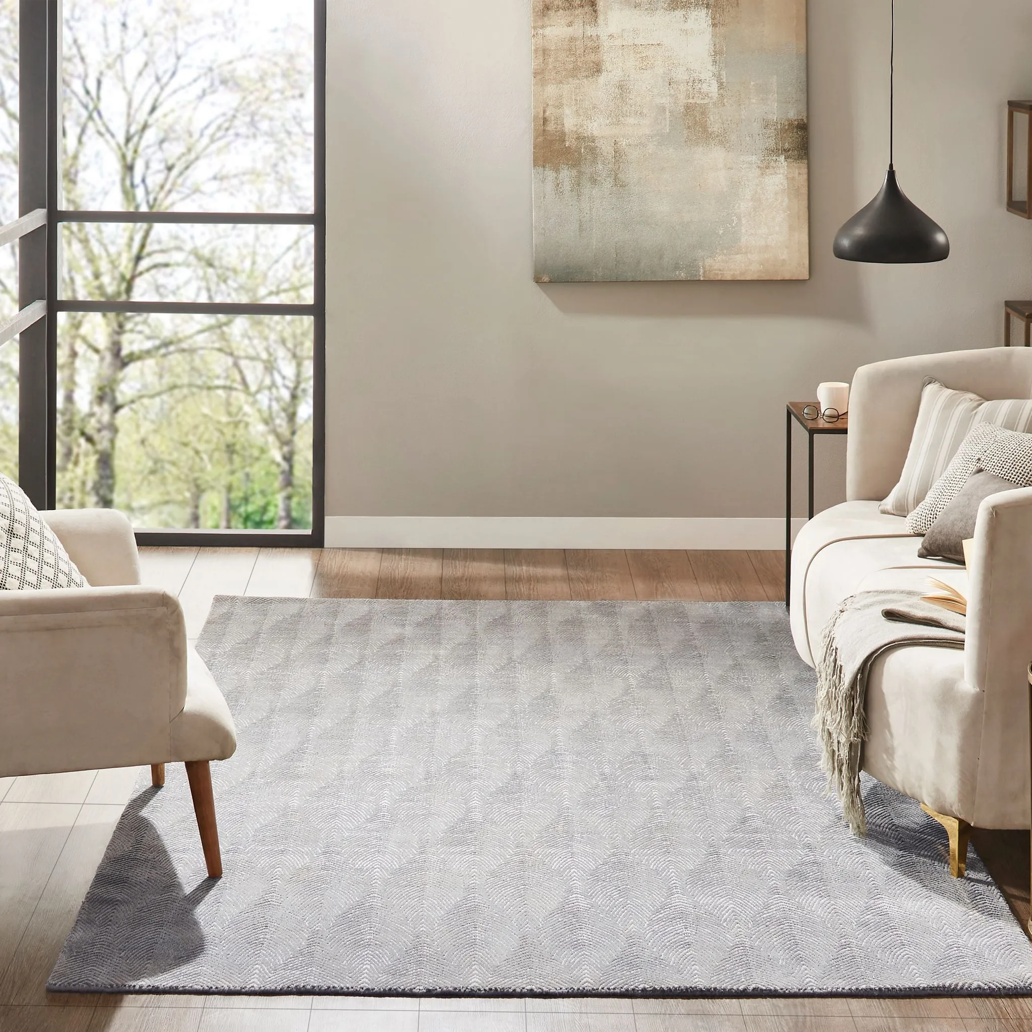 Elnora Hand-Loomed Carpet, Fog