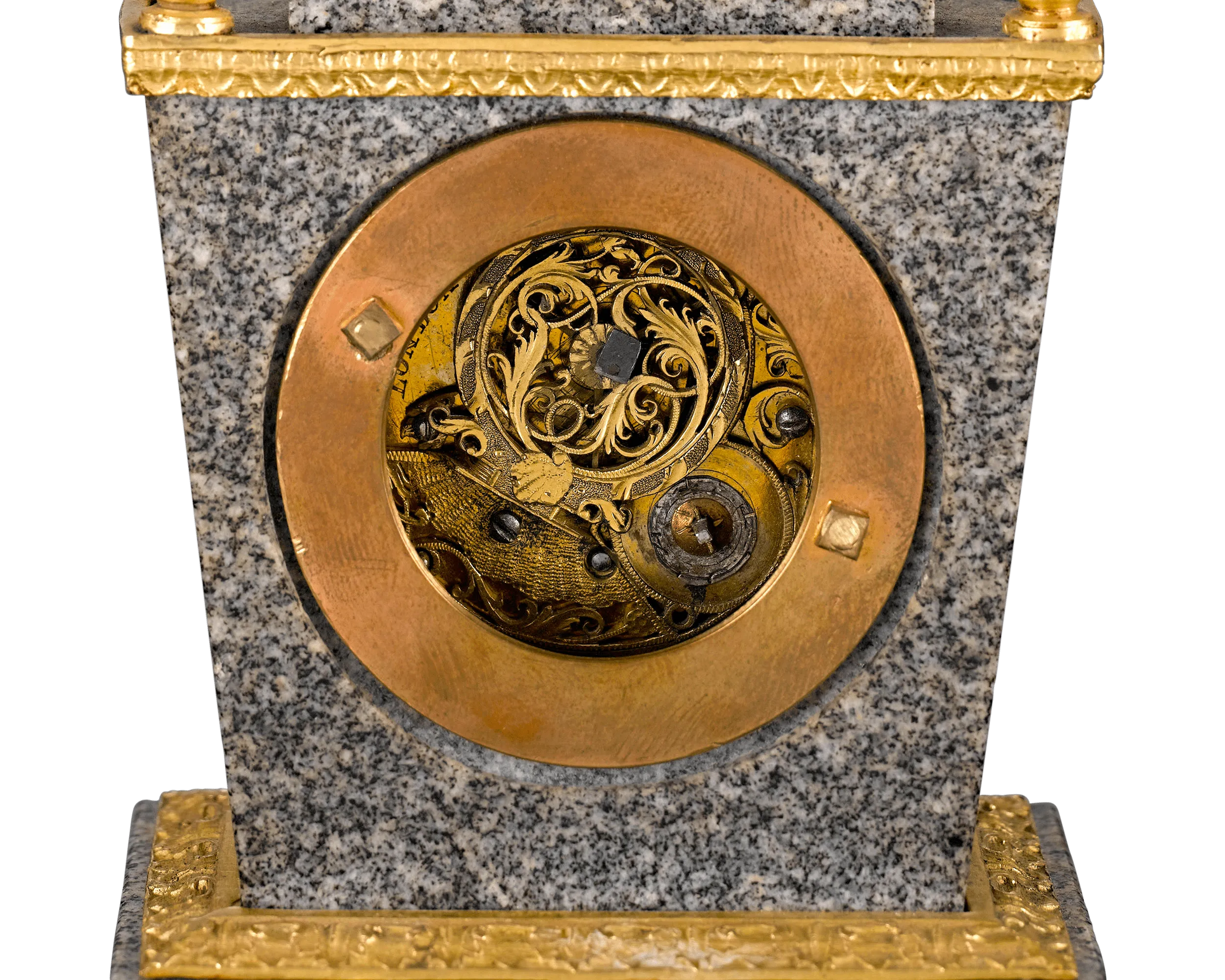 English Porphyry Clock by Ellicott