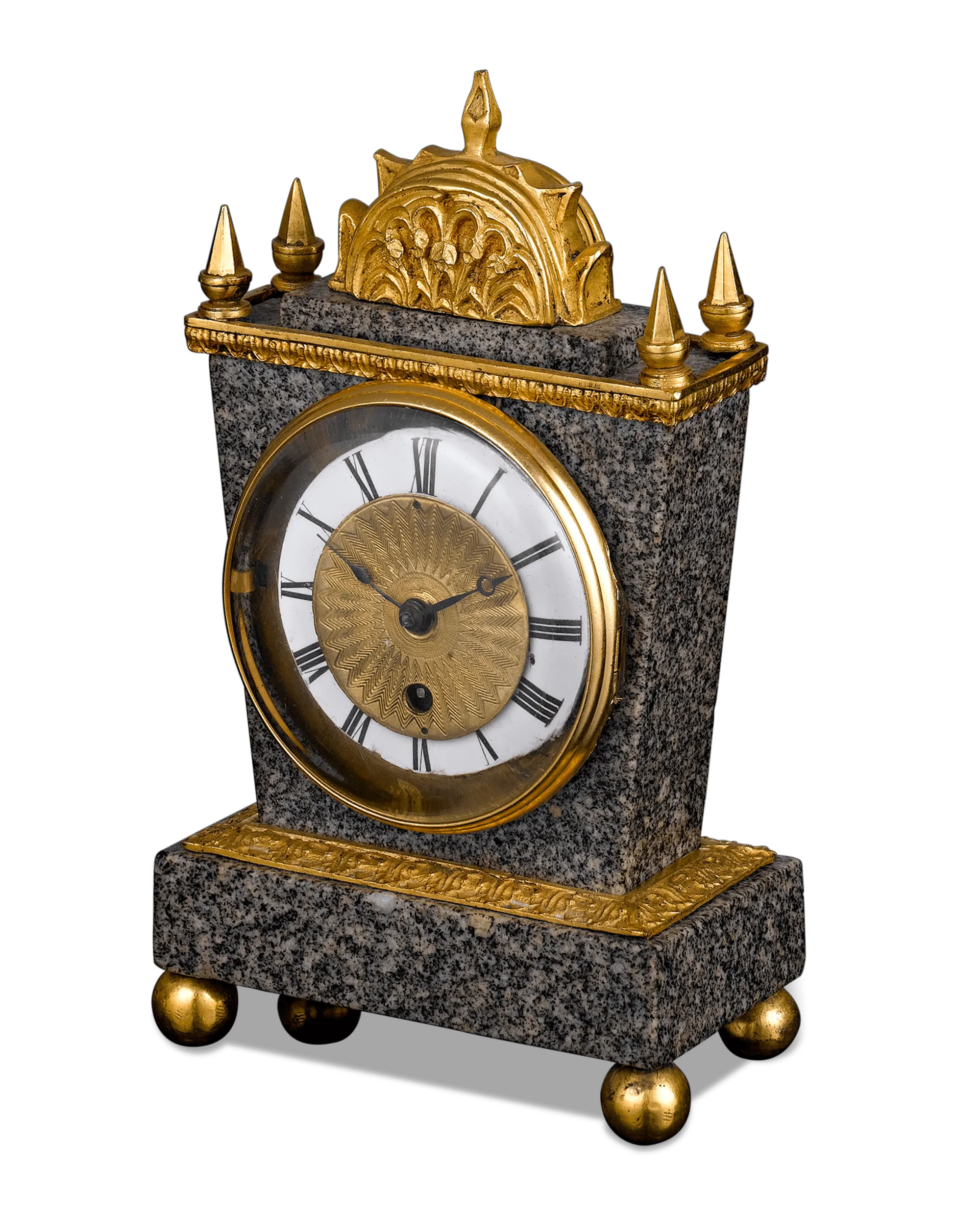 English Porphyry Clock by Ellicott