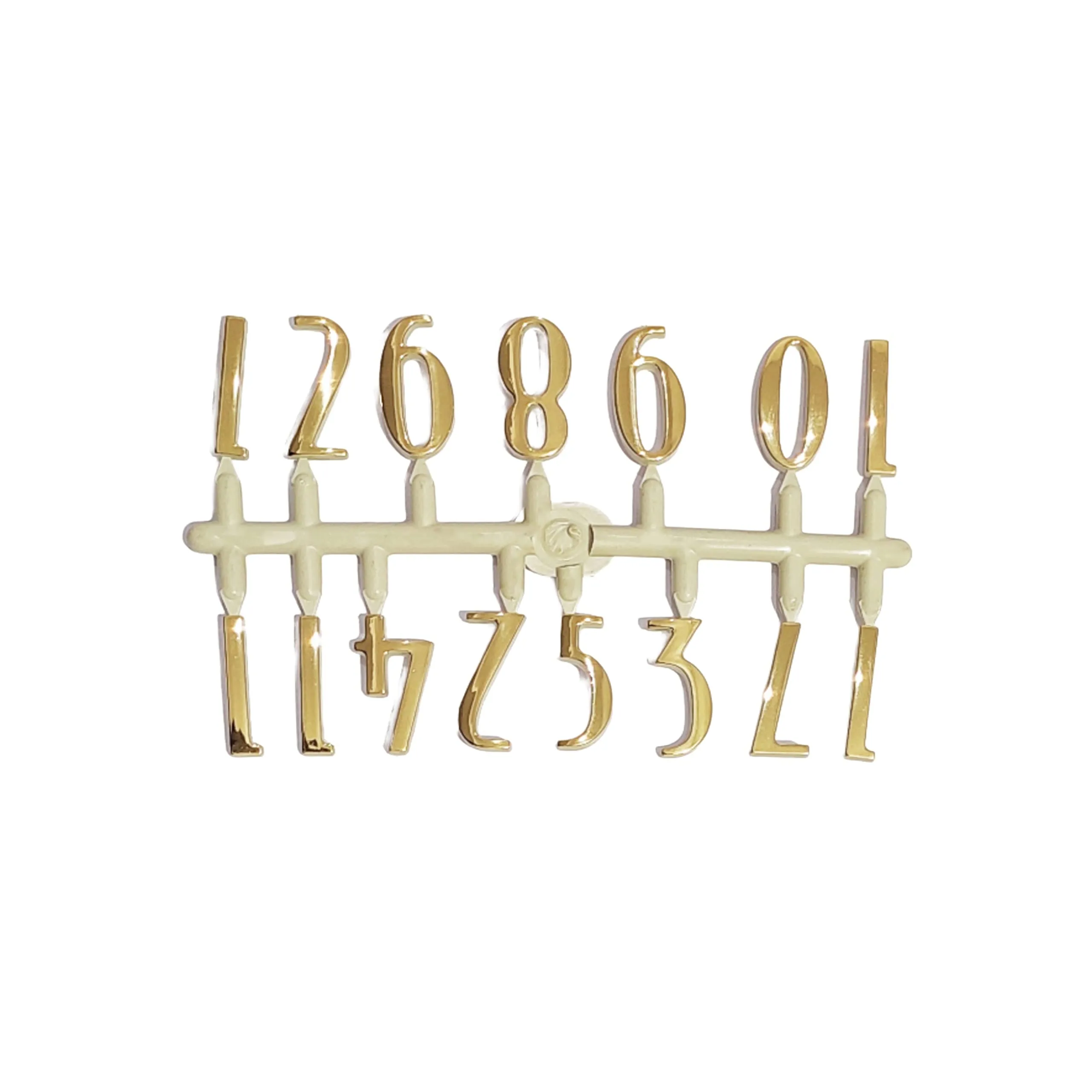 Epoxy Fusion Wall Clock Numbers and Hands, Numbers for DIY Clock Making, Numbers for Clock Resin Art, Needles Set for Wall Clock, Numbers Set for DIY Clock Making (Set of 3) (Gold Plain Pati)