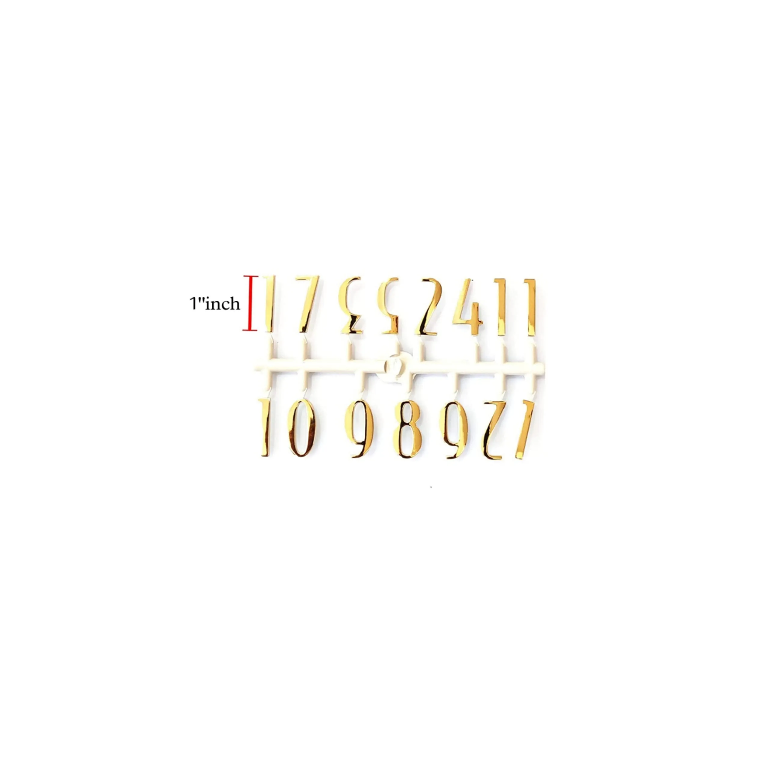 Epoxy Fusion Wall Clock Numbers and Hands, Numbers for DIY Clock Making, Numbers for Clock Resin Art, Needles Set for Wall Clock, Numbers Set for DIY Clock Making (Set of 3) (Gold Plain Pati)