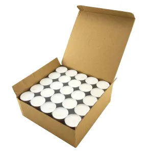EYUVAA 4 Hrs Burning Tealights Candles for Decoration, Birthday, Home, Spa, Office, Diwali Candle for Decoration (White) (400)