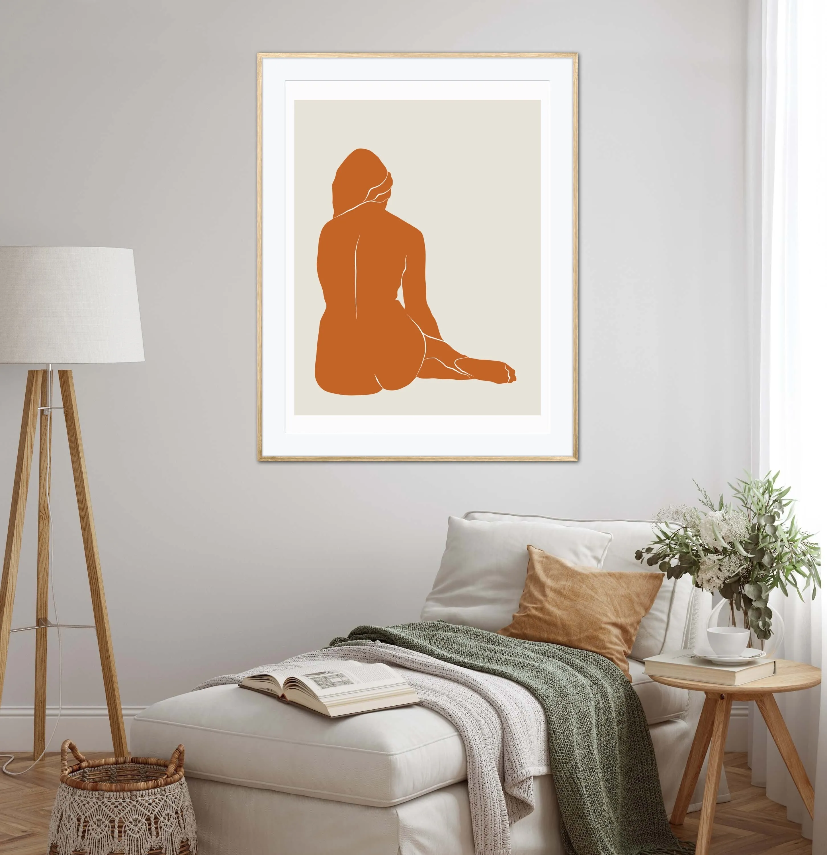 Fall Autumn Abstract Wall Art Set Of 4 PRINTABLE ART, Boho Matisse Print Set, Botanical Terracotta Print, Woman Framed Aesthetic, Boho Wall Art