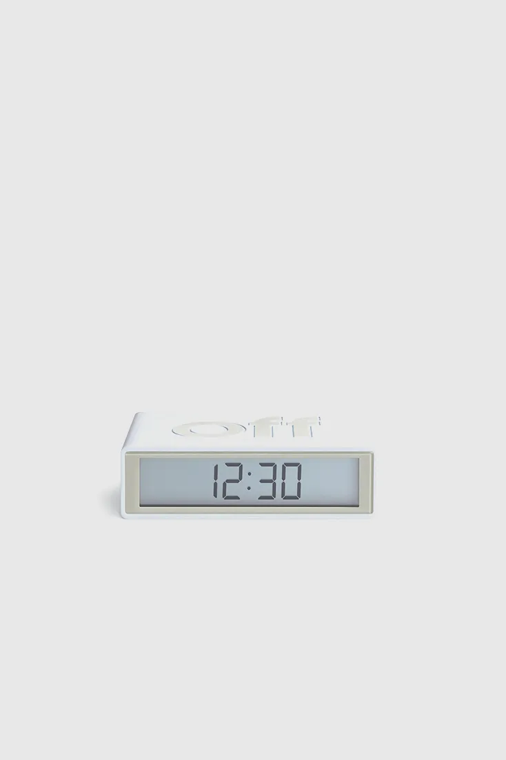Flip  Travel Reversible Alarm Clock - Mastic