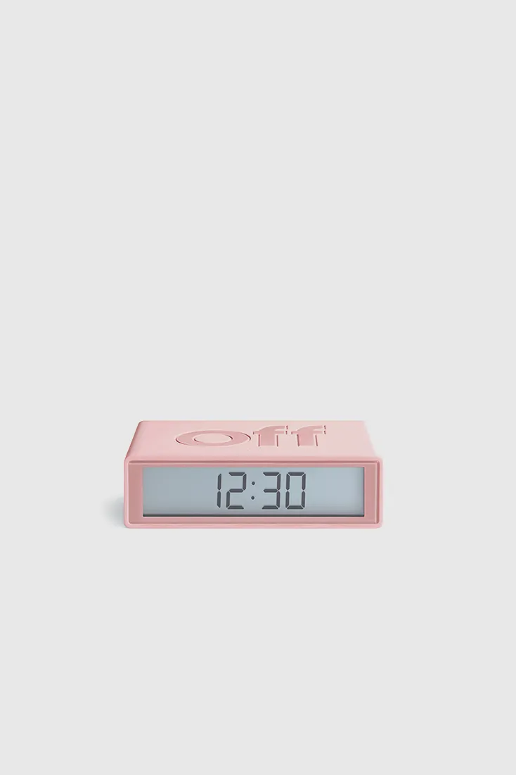 Flip  Travel Reversible Alarm Clock - Pink