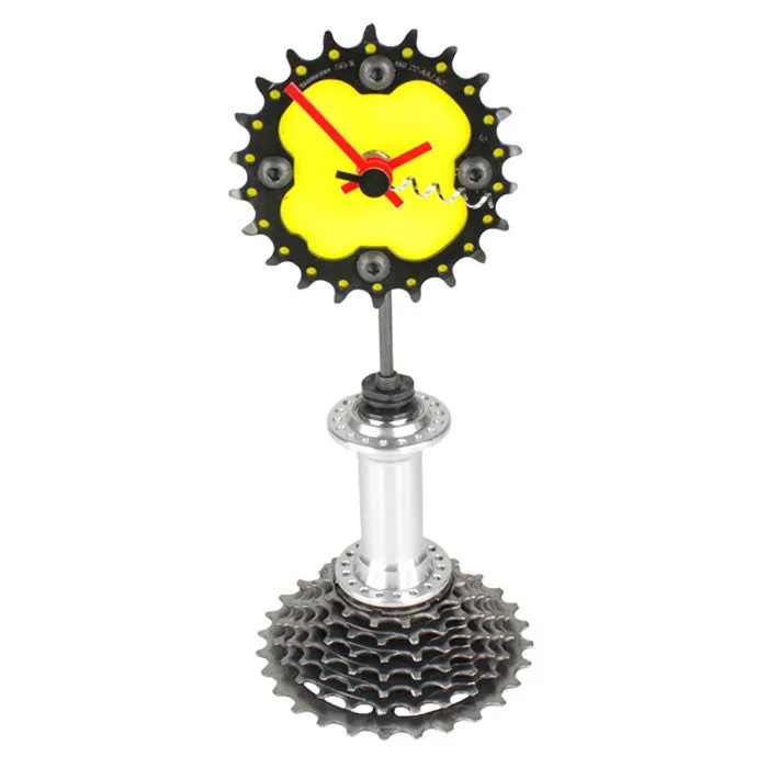 Front Hub Silver Desk Clock