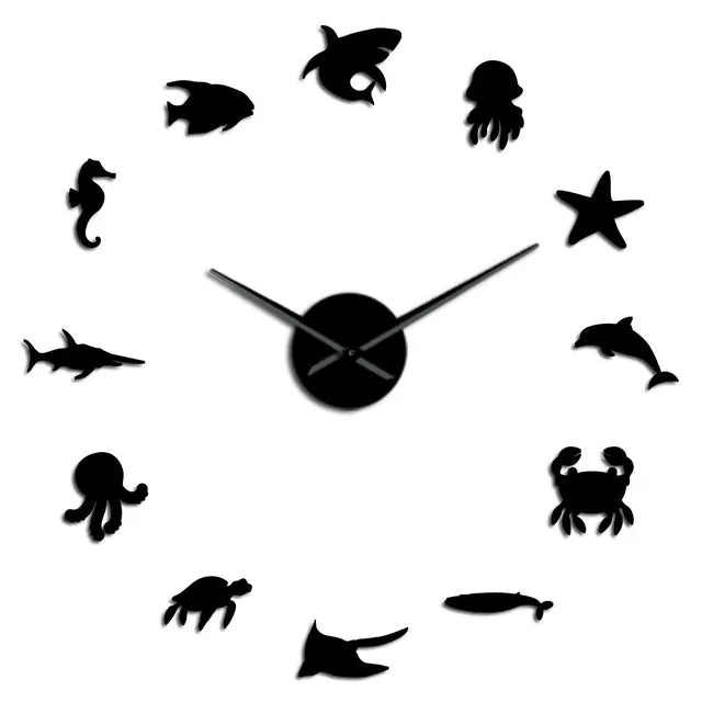Giant Wall Clock: Sea Creature - 3 colours