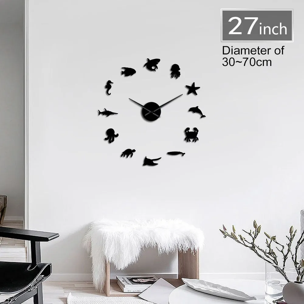 Giant Wall Clock: Sea Creature - 3 colours