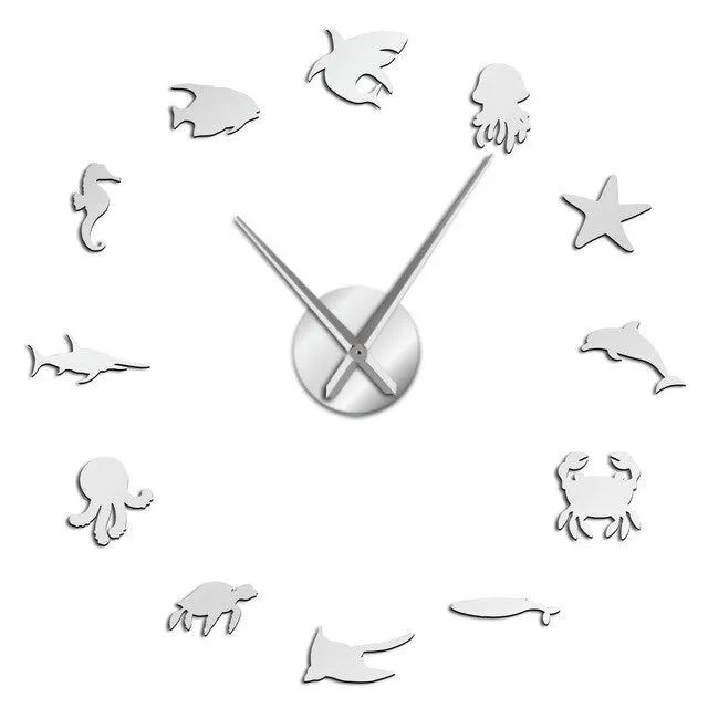 Giant Wall Clock: Sea Creature - 3 colours