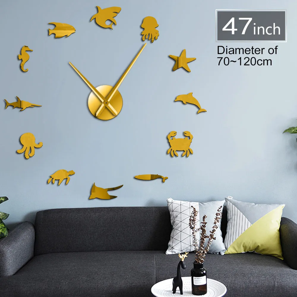 Giant Wall Clock: Sea Creature - 3 colours