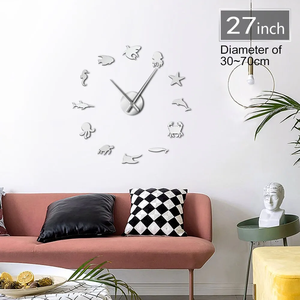 Giant Wall Clock: Sea Creature - 3 colours