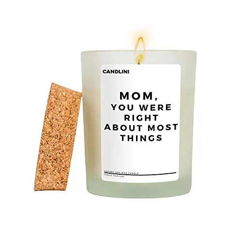 Gift for Mom from Daughter/Son, Mom was Right | Luxury Candle Soy Wax Vanilla Blend | Unique Funny Birthday Gift Candles for Mothers Day, Birthday Present, Thinking of You, Any Occasion(21oz)