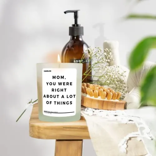 Gift for Mom from Daughter/Son, Mom was Right | Luxury Candle Soy Wax Vanilla Blend | Unique Funny Birthday Gift Candles for Mothers Day, Birthday Present, Thinking of You, Any Occasion(21oz)