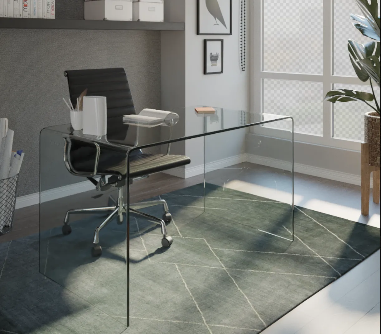 Glass Desk