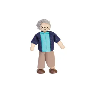 Grandfather Dollhouse Figure - Light Skin Tone
