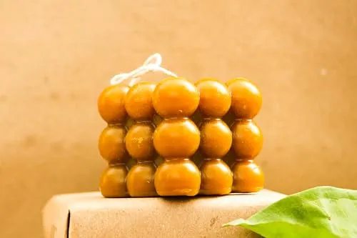 Grazio Best Lemongrass Scented | Bubble | Beeswax Table Candles | Home Decor |(3 Pcs)