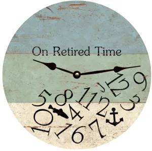 Handmade Retirement Clock with Beach Design