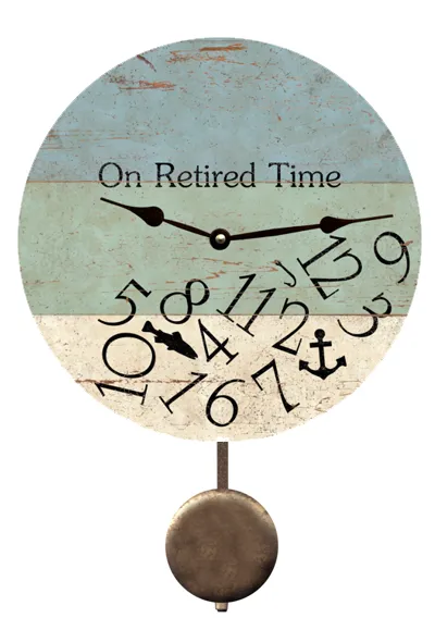 Handmade Retirement Clock with Beach Design