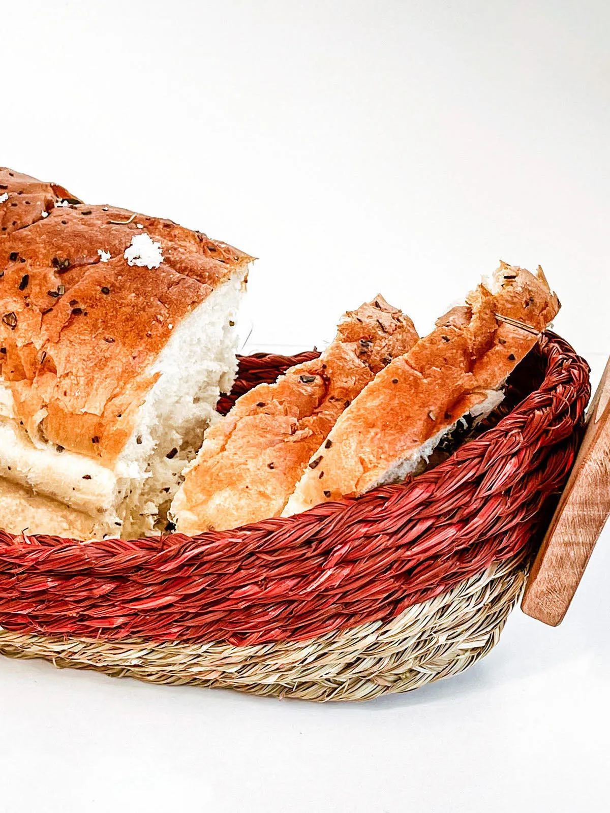Handwoven Sabai Grass Dual Color Bread Basket