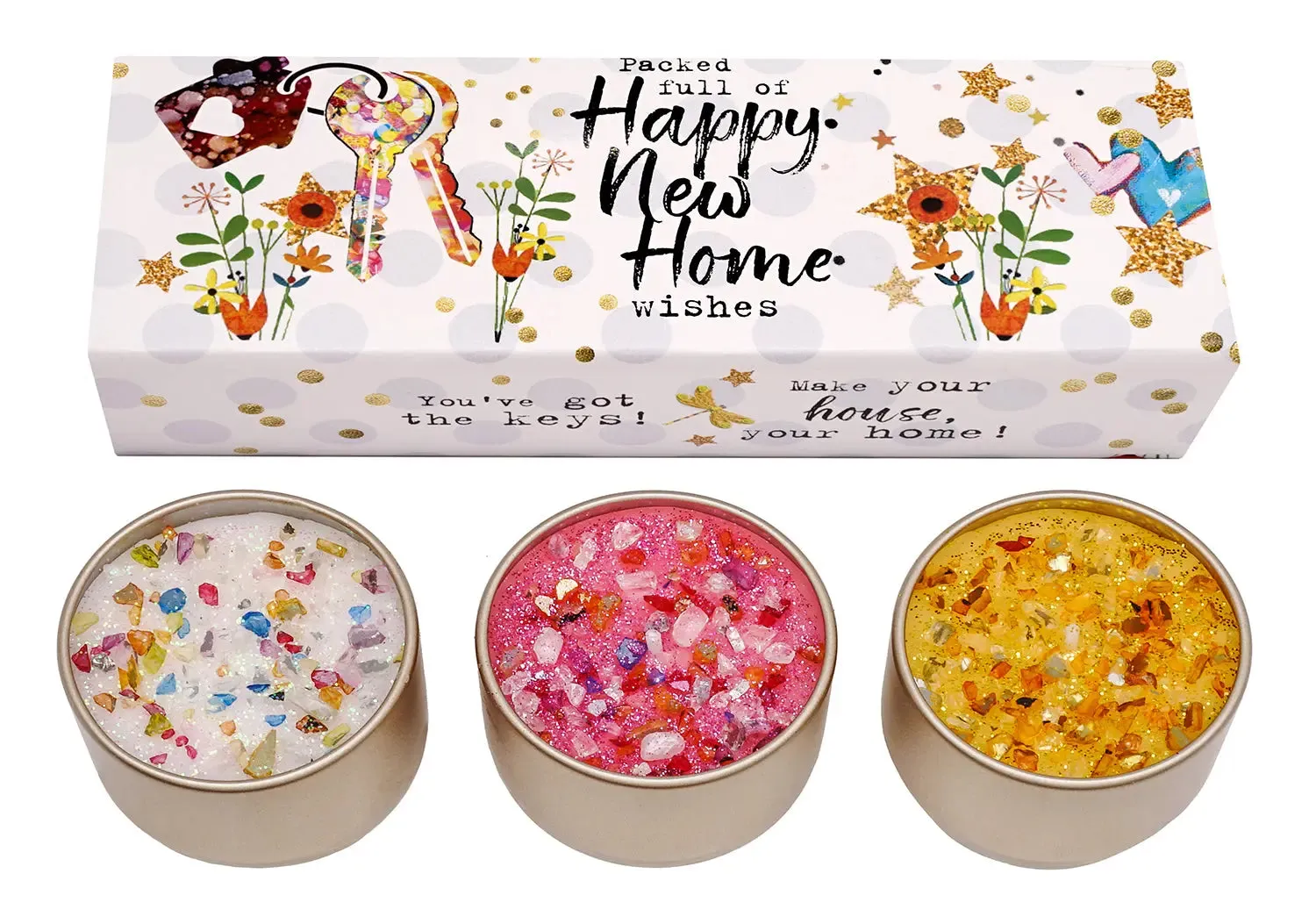 Happy New Home Candles Trio Set