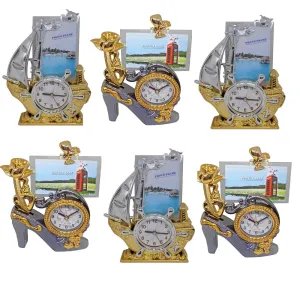 IYAAN Set of 6 Clock with Photo Frame Return Gift Item for Unisex (Multicolor)