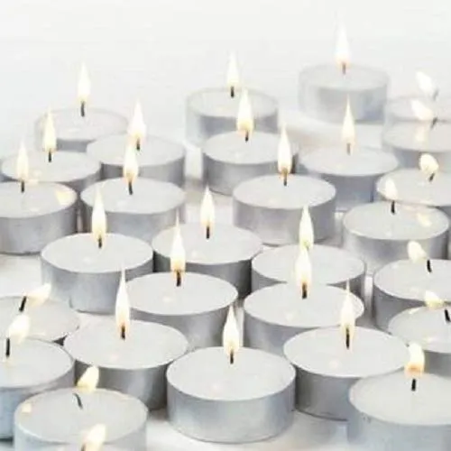 KAAS Tea Light Candles 4.5 Hours Long Burning Non Toxic Wax Decorative Candles - Set of 100 Pieces