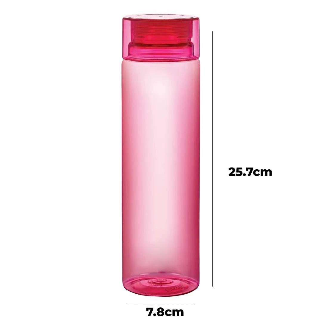 Kuber Industries Plastic Water Bottles -1 Litre Water Bottle | Break Proof, Multipurpose, BPA Free, Ideal for Fridge/Refrigerator | Red, Set of 4