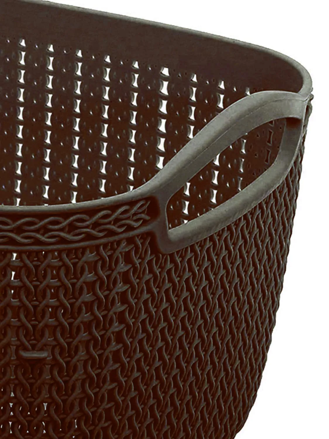 Kuber Industries Q-5 Unbreakable Plastic 2 Pieces Multipurpose Medium Size Flexible Storage Baskets/Fruit Vegetable Bathroom Stationary Home Basket with Handles (Light Green)