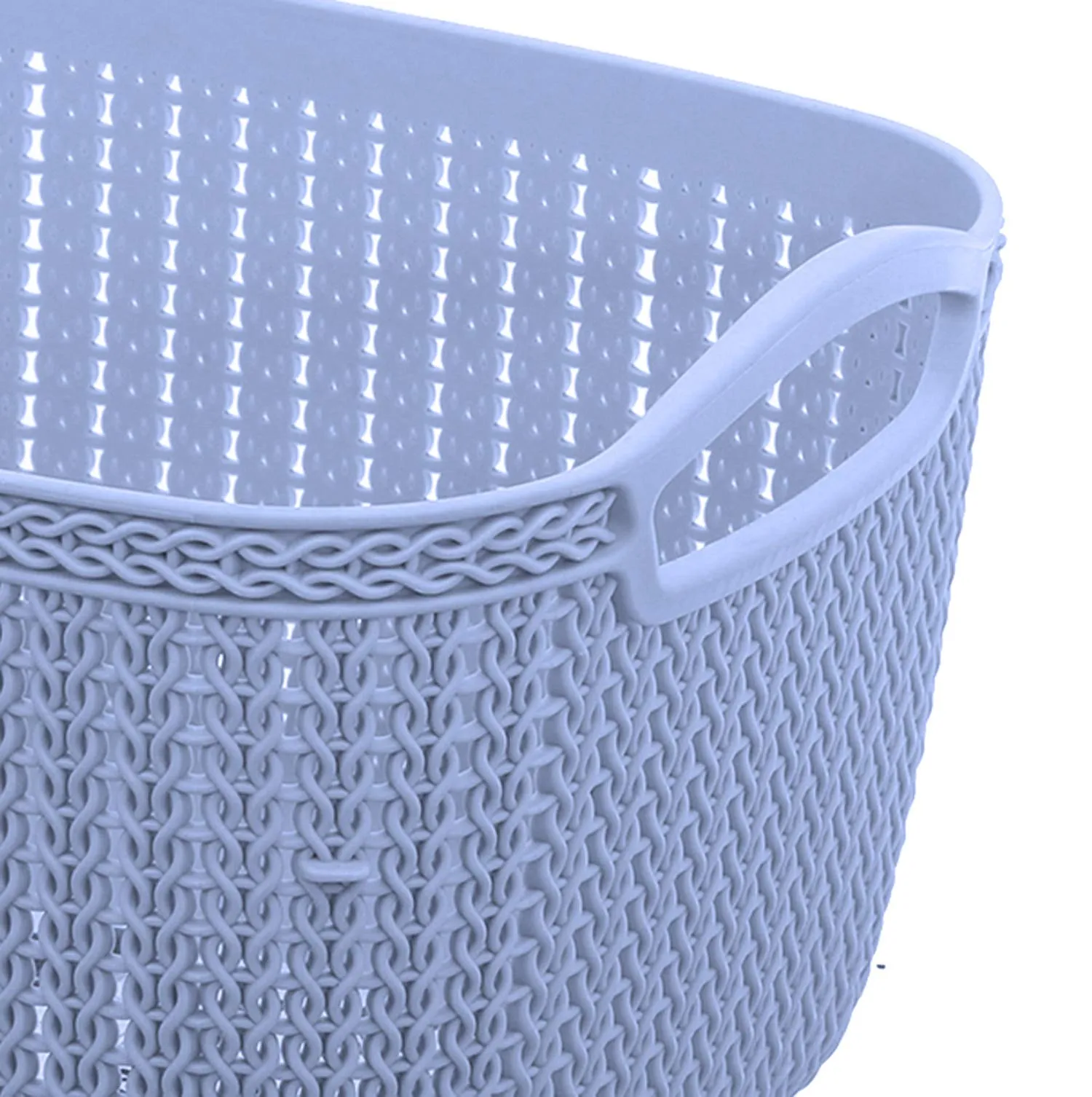 Kuber Industries Unbreakable Plastic Multipurpose Medium Size Flexible Storage Baskets/Fruit Vegetable Bathroom Stationary Home Basket with Handles (Grey) - (CTLTC039064)