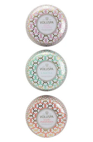MAISON BLANC TWO-WICK TIN CANDLE TRIO (NORDSTROM EXCLUSIVE) ($48 VALUE)