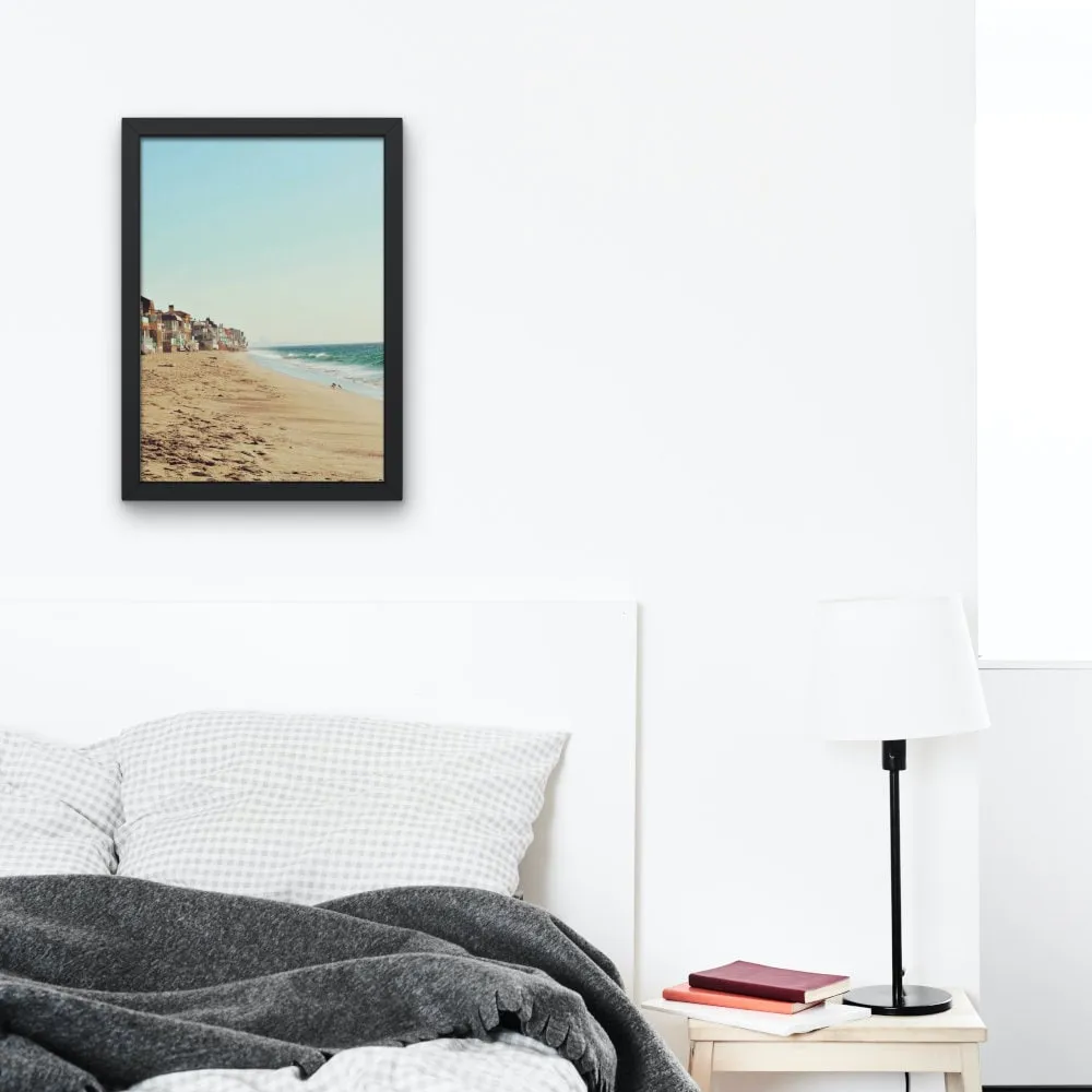 Malibu Beach Poster PRINTABLE WALL ART, One Piece Wall Art, Pastel Beach Print, Malibu Poster, Coastal Decor, Surfing Poster, Los Angeles Print