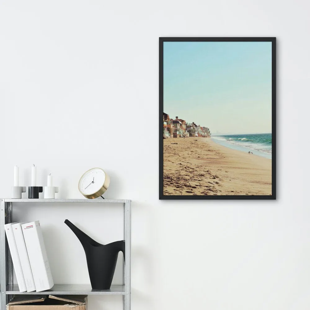 Malibu Beach Poster PRINTABLE WALL ART, One Piece Wall Art, Pastel Beach Print, Malibu Poster, Coastal Decor, Surfing Poster, Los Angeles Print