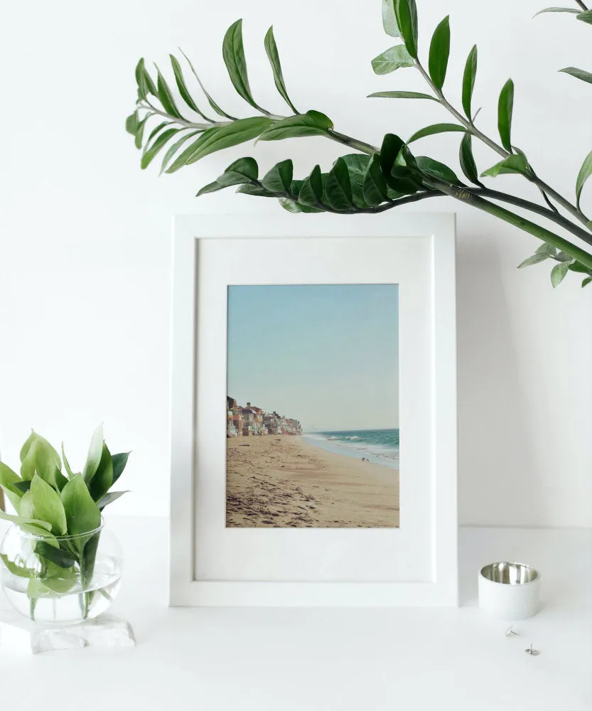 Malibu Beach Poster PRINTABLE WALL ART, One Piece Wall Art, Pastel Beach Print, Malibu Poster, Coastal Decor, Surfing Poster, Los Angeles Print
