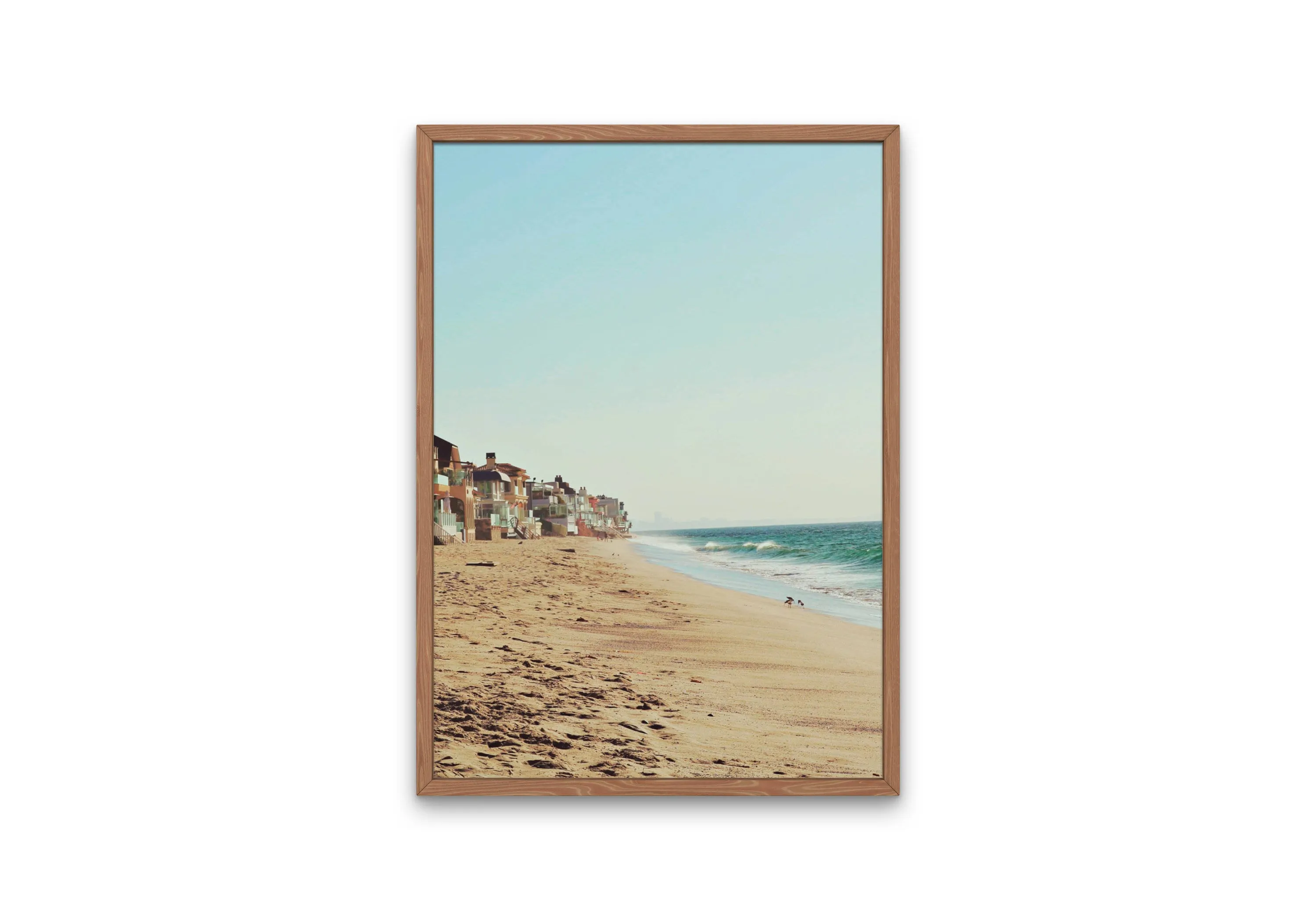 Malibu Beach Poster PRINTABLE WALL ART, One Piece Wall Art, Pastel Beach Print, Malibu Poster, Coastal Decor, Surfing Poster, Los Angeles Print