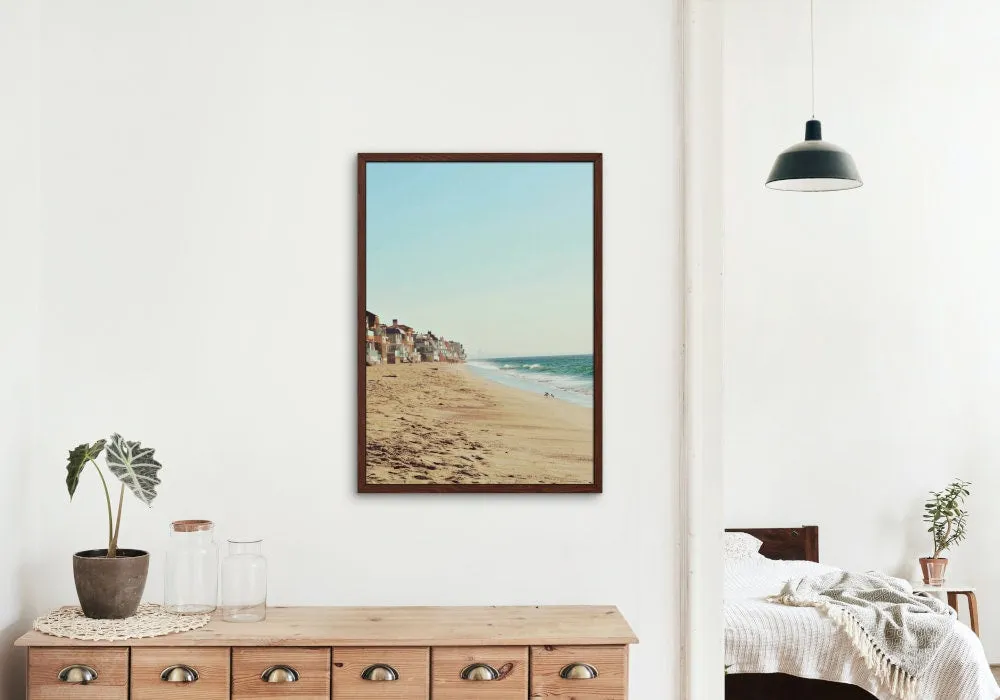 Malibu Beach Poster PRINTABLE WALL ART, One Piece Wall Art, Pastel Beach Print, Malibu Poster, Coastal Decor, Surfing Poster, Los Angeles Print