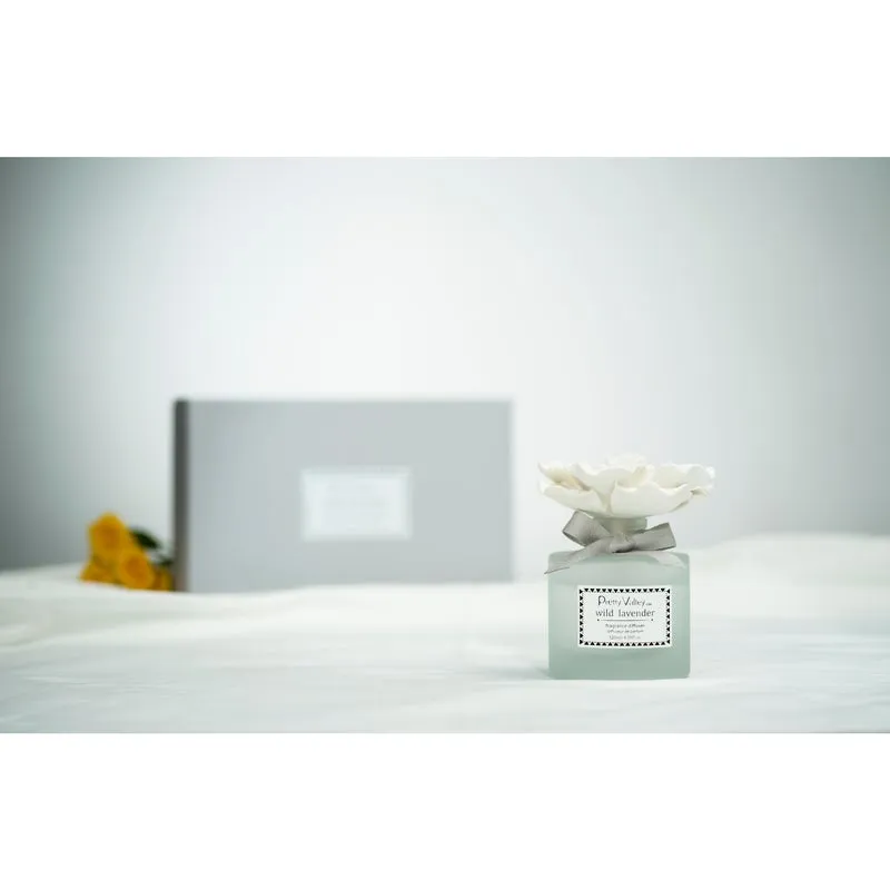 Marigold Ceramic Flower Diffuser Gift Set - Lavender