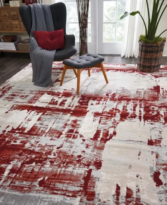 Maxell MAE14 Ivory/Red Rug