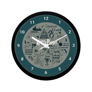 MCSID RAZZ Official Harry Potter Licensed by Warner Bros, USA Birthday Plastic Wall Clock, Grey