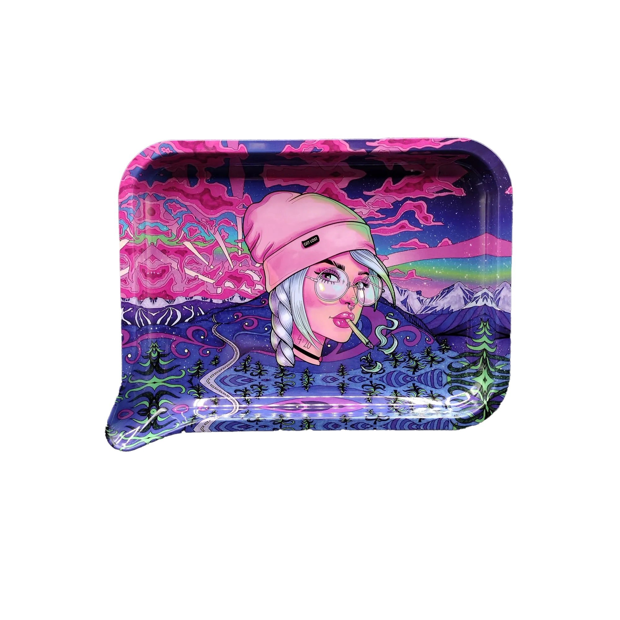METAL ROLLING TRAYS WITH FUNNEL (42)