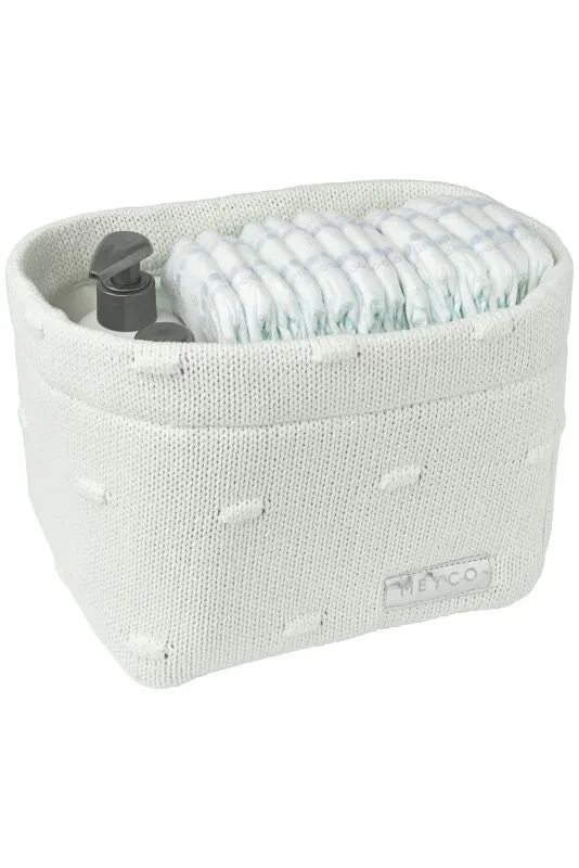 Meyco Knitted Storage Basket Small