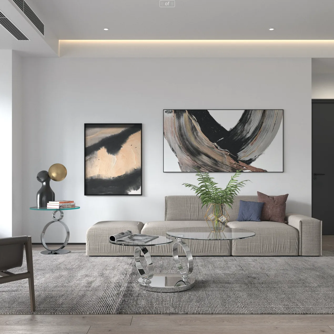 Motion Glass Top Coffee Table