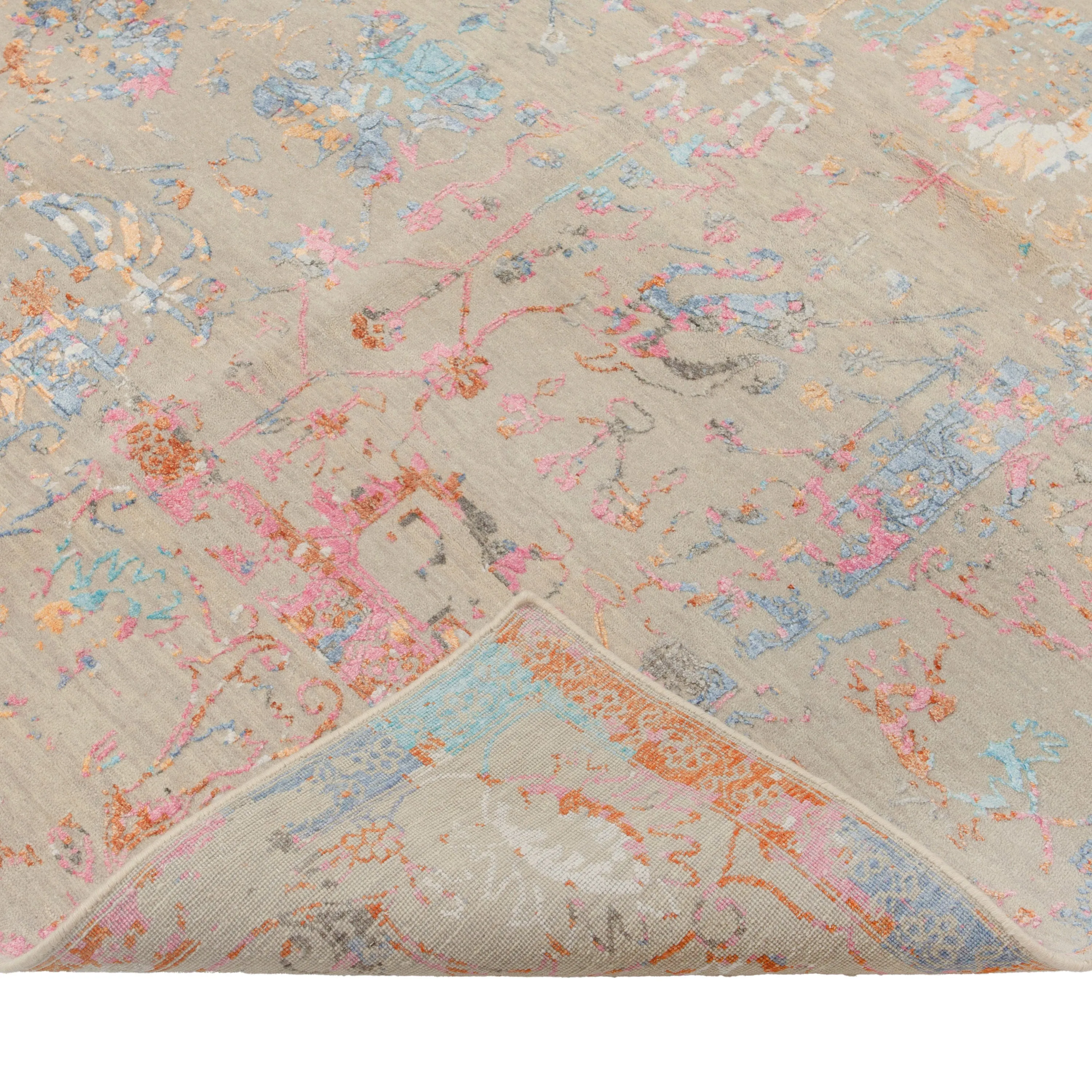 Multicolored Contemporary Indo Ikat Rug - 9' x 12'